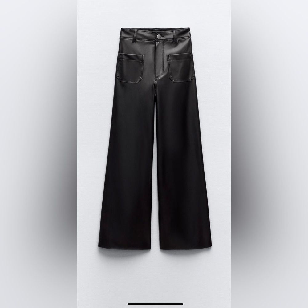 Zara Faux Leather Marine Pants